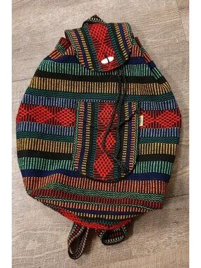 Pinzon Backpack Women Multicolor Cotton Boho Festival Aztec Hippie Beach Bag
